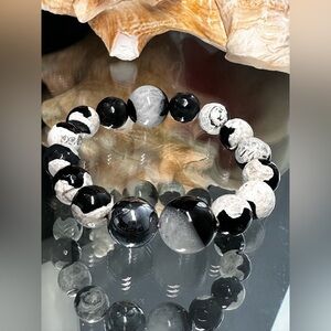 SULEMANI AGATE NATURAL STONES BRACELET size7.5”